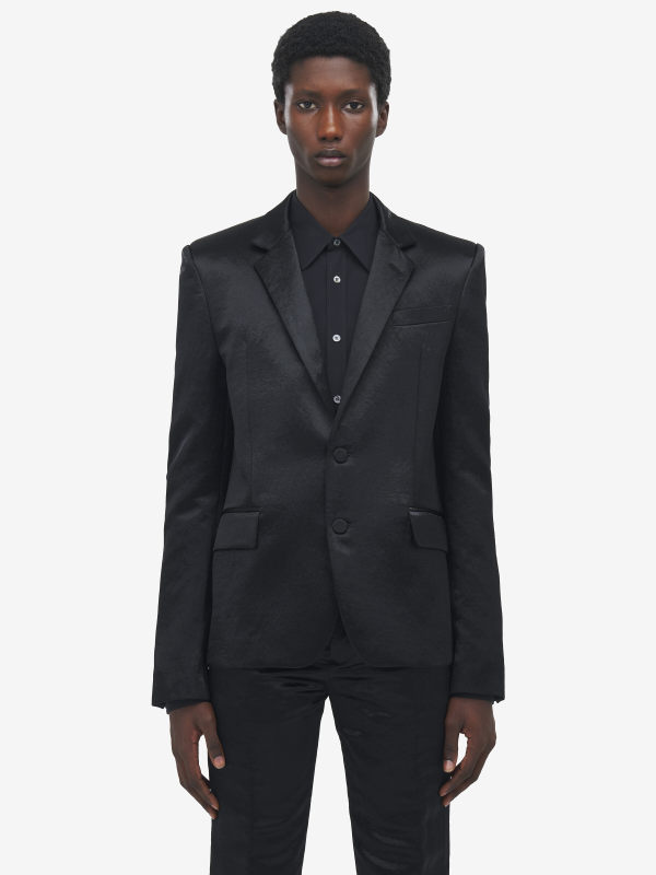 ALEXANDER MCQUEEN - Hammered Satin Single-Breasted Jacket - Item 838581QRACB1000